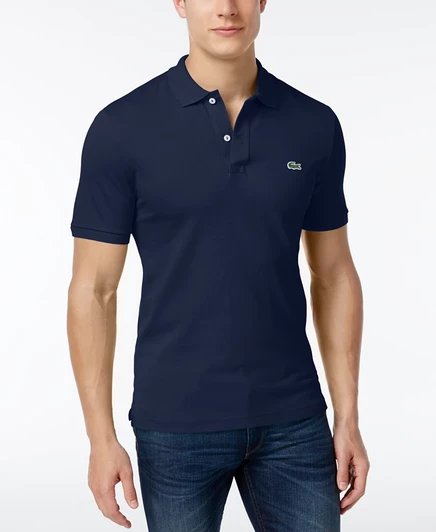 Мужская рубашка-поло Lacoste Slim Fit, синяя