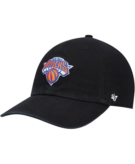 Мужская брендовая черная кепка New York Knicks Team Clean Up 47-го года выпуска с регулируемой посадкой black
