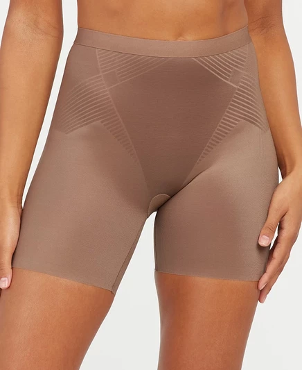 Женские шорты-утяжка SPANX Thinstincts 2.0, коричневые