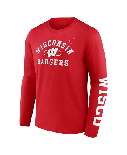 Мужская футболка Fanatics Wisconsin Badgers, красная