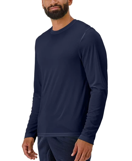 Мужская футболка с длинным рукавом Hanes Sport Cool DRI Performance, 2 шт. navy