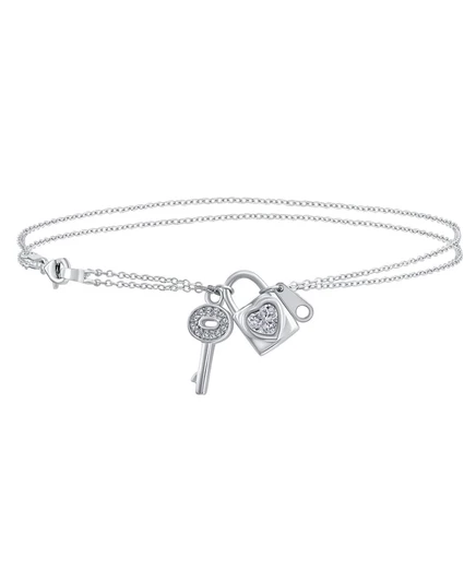Браслет на щиколотку Bling Jewelry с подвеской, серебро 925, 23–25 см, серебристый