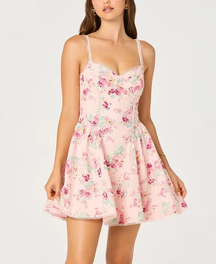 Женское платье ASTR The Label Birdie многослойное, розовое