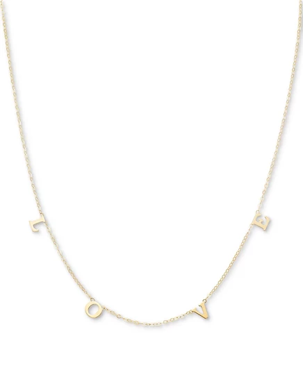 Колье Macy's LOVE из золота 10 карат, 45,7 см, золотое
