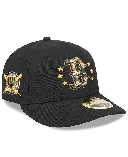 Мужская черная бейсболка New Era Boston Red Sox, с низким профилем