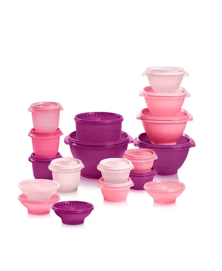 Набор контейнеров Tupperware Heritage 36 шт., розовый