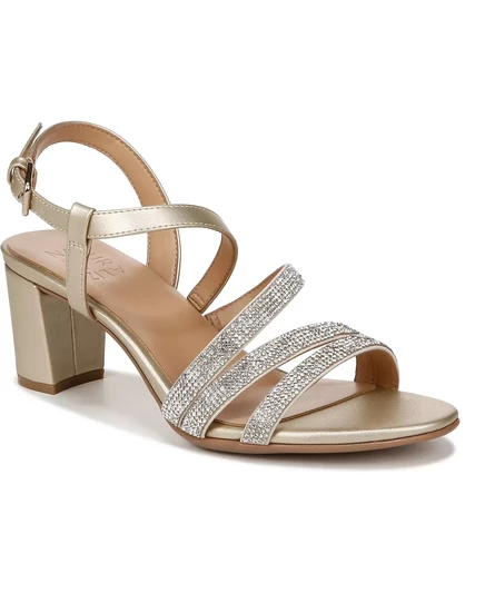  Бриджит 4 Босоножки под платье на ремешках champagne crystal faux leather