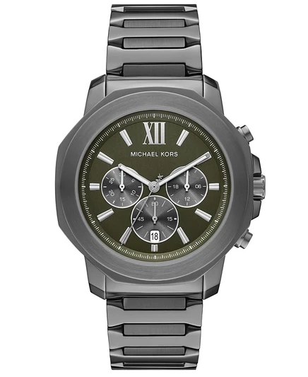 Мужские часы Michael Kors Prescott с кварцевым хронографом Gunmetal из нержавеющей стали 44 мм серого цвета