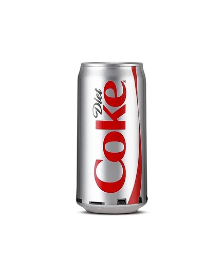 Bluetooth-колонка Coca-Cola в форме банки с акриловым кейсом, серая