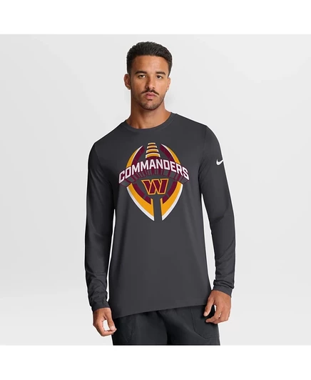 Мужской лонгслив Nike Primetime Legend Icon Washington Commanders, серый