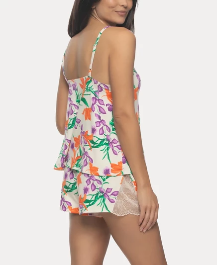 Женская пижама Felina Felina Desiree с коротким рукавом, кофточка и короткий комплект romantic tropical