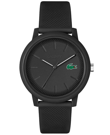 Мужские часы Lacoste L.12.12, 42 мм, силиконовый ремешок, черные
