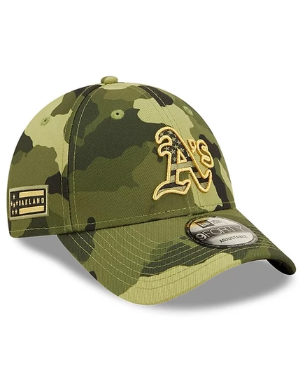 Мужская кепка New Era 9FORTY Oakland Athletics камуфляжная, зеленая