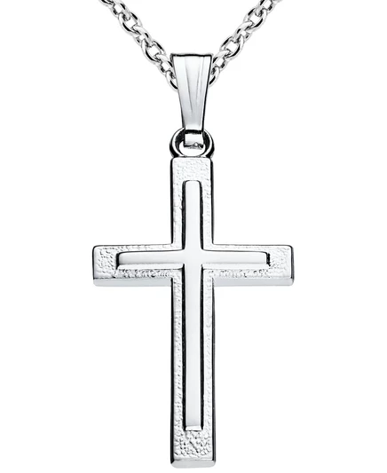 Детская подвеска Macy's Elevated Cross из серебра, 15 дюймов