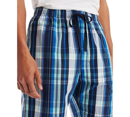 Мужские шорты для сна из клетчатого поплина Nautica 8 дюймов estate blue