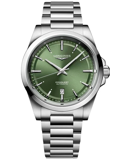 Мужские часы Longines Conquest автомат 41 мм, сталь, серебристые
