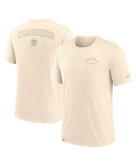 Мужская футболка Nike Glory Tri-Blend Chargers, кремовая