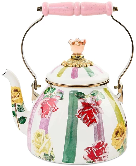 Чайник Mackenzie-Childs Garden Gala эмалированный стальной 1,9 л, разноцветный