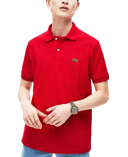 Мужская футболка-поло Lacoste L.12.12 классическая, красная