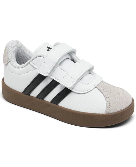 повседневные кроссовки adidas Toddler Kids VL Court 3.0 с ремешком на застежке от Finish Line white