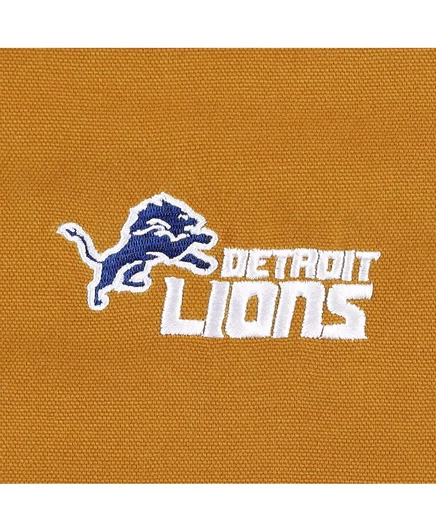 Мужская коричневая куртка Detroit Lions Big Tall Dakota Canvas с капюшоном на молнии от Dunbrooke tan