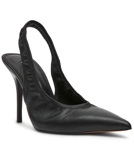 Женские туфли-лодочки на плоской подошве Steve Madden со складками Andromeda черного цвета