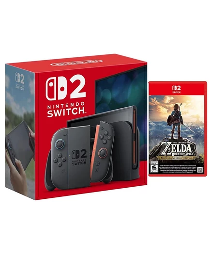 Игровая консоль Nintendo Switch 2 с игрой Zelda, серая