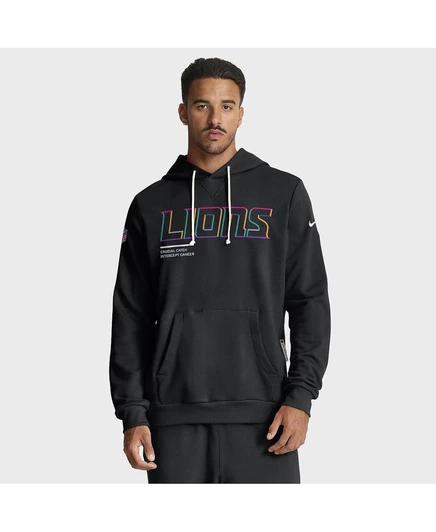 Мужская черная толстовка с капюшоном Dri-FIT Detroit Lions 2025 NFL Crucial Catch Sideline Standard Issue black