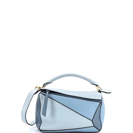Женская сумка Pre-Owned Loewe Small Puzzle кожа, синяя