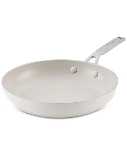 Сковорода KitchenAid 10″ анодированная керамическая, белая