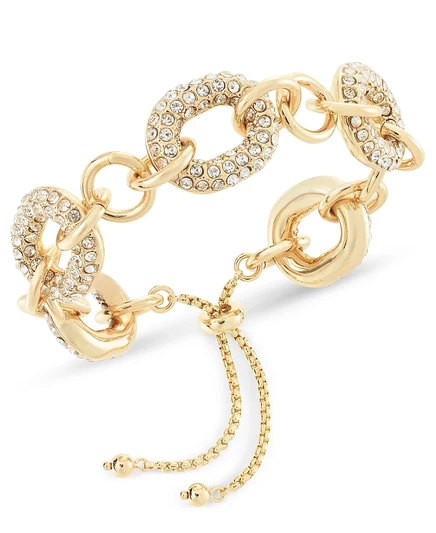 Женский браслет I.N.C. Pavé Chain Link с ползунком, золотистый