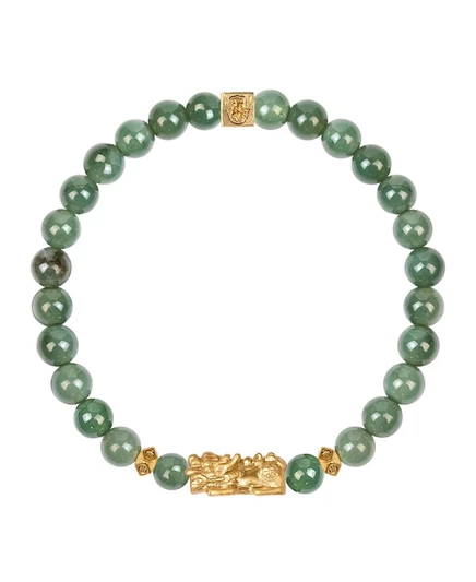 Женский браслет Karma and Luck Jade Dragon, зеленый