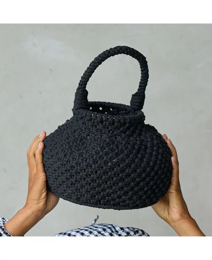 Сумка-ведро NAGA Macrame черного цвета black