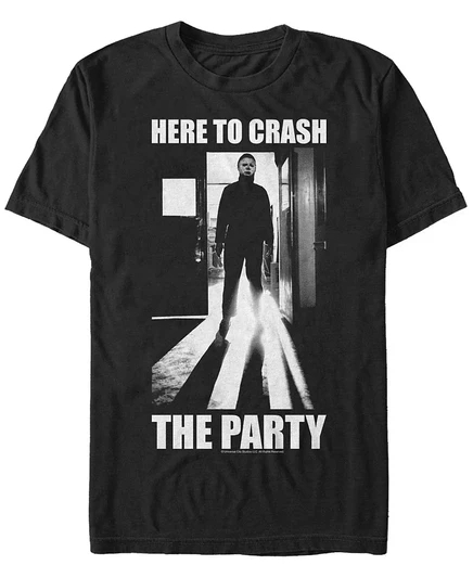 Мужская футболка с коротким рукавом Michael Myers Here To Crash the Party от Halloween 2 от Fifth Sun black