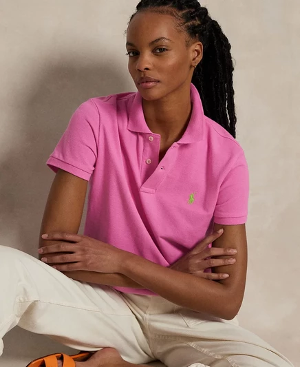 Женское поло Polo Ralph Lauren Classic Fit, розовое