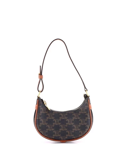 Женская сумка Celine Mini Ava Triomphe, коричневая