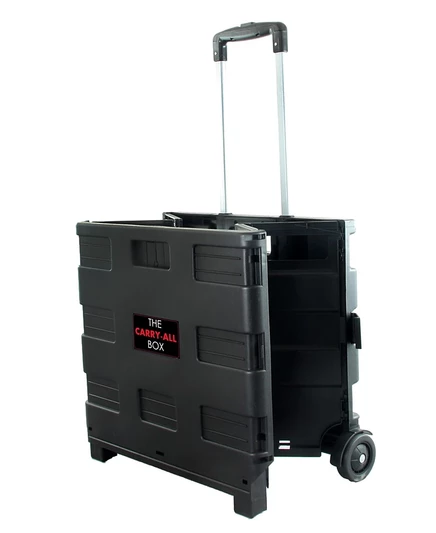Легкая складная тележка для переноски Elama Home Heavy Duty с крышкой черного цвета