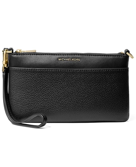 Женский кошелек-браслет Michael Kors Jet Set кожаный, черный