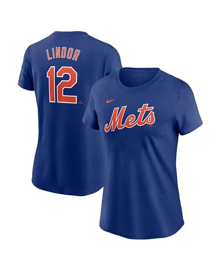 Женская футболка Nike Francisco Lindor Mets Fuse, синяя
