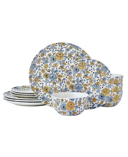 Сервиз Pfaltzgraff Vibrant Garden, 12 пр., синий