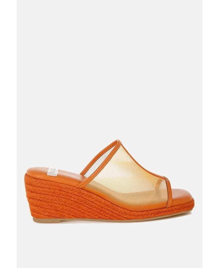 Женские сандалии Rag & Co Seraphine на танкетке, оранжевые