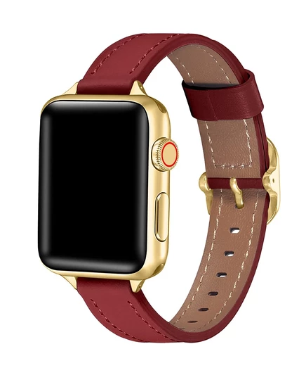 Кожаный ремешок Posh Tech Carmen для Apple Watch красного цвета