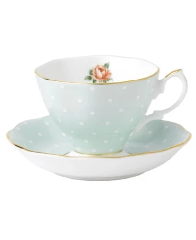 Чайная пара Royal Albert Polka Rose, костяной фарфор