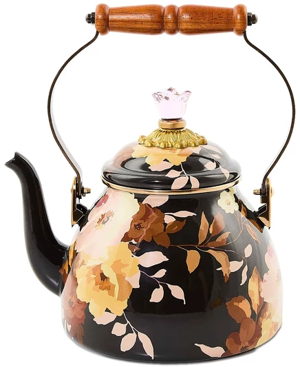 Чайник MacKenzie-Childs Wild Rose Brown 1,9 л, коричневый