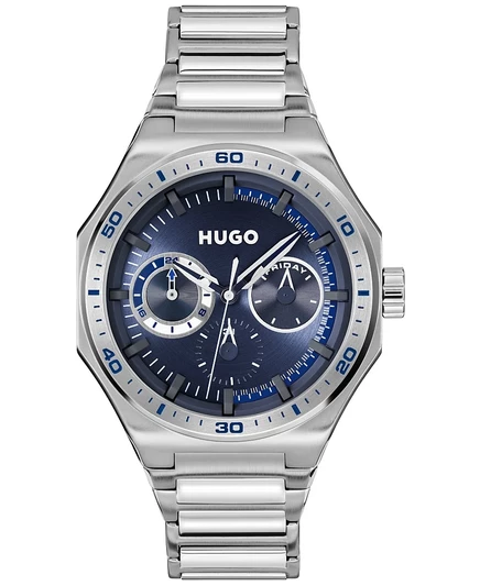 Многофункциональные кварцевые часы Hugo Boss Grail Sport из нержавеющей стали, серебристые, 44 мм