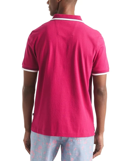 Мужская рубашка поло классического покроя с воротником Джонни от Nautica deep fuschia