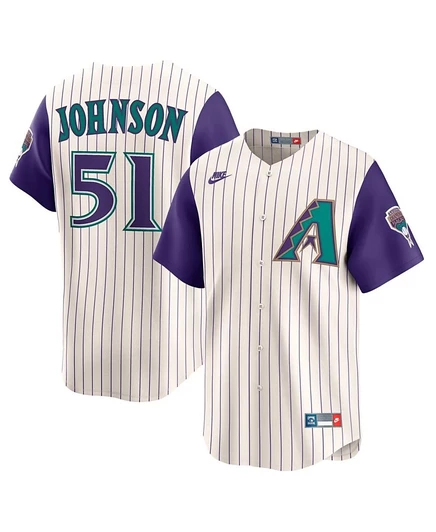 Мужское джерси Nike Randy Johnson ретро, кремовое