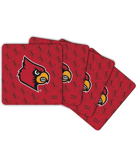 Набор подставок Indigo Falls Louisville Cardinals 4 шт., красный