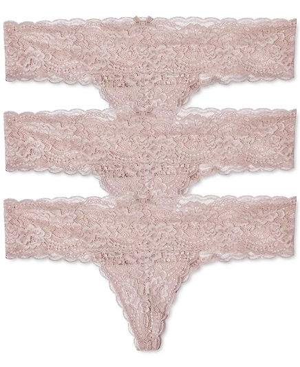 Женские кружевные стринги Obsessed Super Soft с низкой посадкой, 3 упаковки cashmere