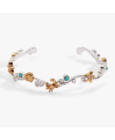 Браслет-кафф Alex and Ani Seaside Rope, серебристый